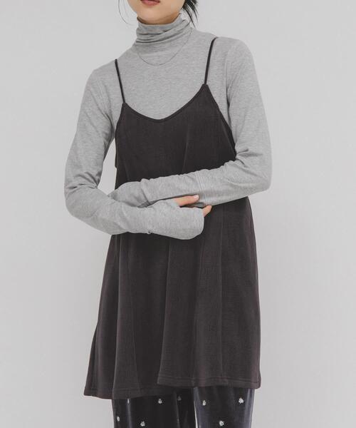 KBF（ケイビーエフ）の「モールリブミニキャミワンピース（ワンピース・レディース・チャコールグレー/ブラウン/ブラック・ONE）」の15枚目の写真