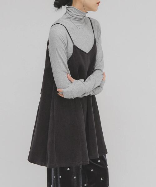 KBF（ケイビーエフ）の「モールリブミニキャミワンピース（ワンピース・レディース・チャコールグレー/ブラウン/ブラック・ONE）」の16枚目の写真