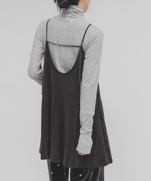 KBF（ケイビーエフ）の「モールリブミニキャミワンピース（ワンピース・レディース・チャコールグレー/ブラウン/ブラック・ONE）」の17枚目の写真