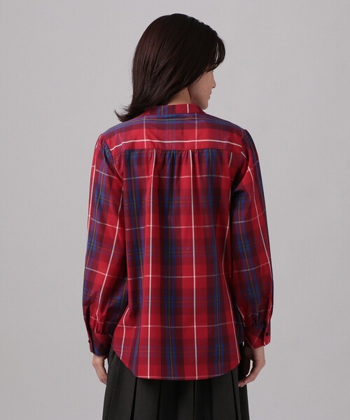 Afternoon Tea（アフタヌーンティー）の「タータンチェック柄パフ袖ブラウス/Afternoon Tea Original Tartans（シャツ/ブラウス・レディース・ブルー/レッド/グリーン・MEDIUM）」の6枚目の写真