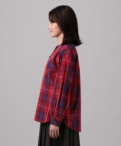 Afternoon Tea（アフタヌーンティー）の「タータンチェック柄パフ袖ブラウス/Afternoon Tea Original Tartans（シャツ/ブラウス・レディース・ブルー/レッド/グリーン・MEDIUM）」の7枚目の写真