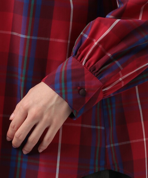 Afternoon Tea（アフタヌーンティー）の「タータンチェック柄パフ袖ブラウス/Afternoon Tea Original Tartans（シャツ/ブラウス・レディース・ブルー/レッド/グリーン・MEDIUM）」の9枚目の写真