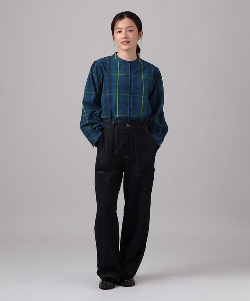 Afternoon Tea（アフタヌーンティー）の「タータンチェック柄パフ袖ブラウス/Afternoon Tea Original Tartans（シャツ/ブラウス・レディース・ブルー/レッド/グリーン・MEDIUM）」の11枚目の写真