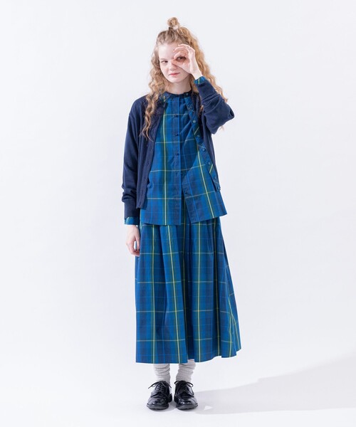 Afternoon Tea（アフタヌーンティー）の「タータンチェック柄パフ袖ブラウス/Afternoon Tea Original Tartans（シャツ/ブラウス・レディース・ブルー/レッド/グリーン・MEDIUM）」の13枚目の写真