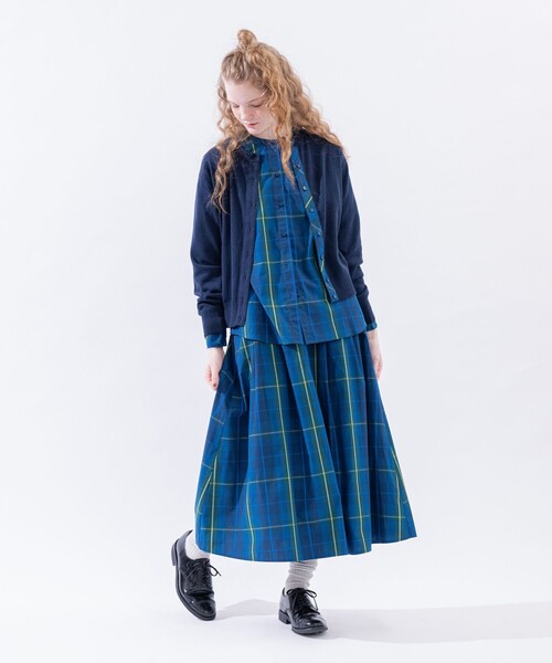 Afternoon Tea（アフタヌーンティー）の「タータンチェック柄パフ袖ブラウス/Afternoon Tea Original Tartans（シャツ/ブラウス・レディース・ブルー/レッド/グリーン・MEDIUM）」の14枚目の写真