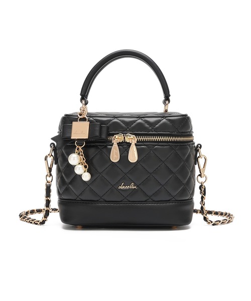 dazzlin（ダズリン）の「【dazzlin / ダズリン】 リボンチャーム付き キルティングバニティ（ショルダーバッグ・レディース・ミント/ピンク/ブラック/アイボリー・FREE）」の3枚目の写真