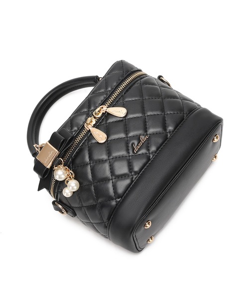 dazzlin（ダズリン）の「【dazzlin / ダズリン】 リボンチャーム付き キルティングバニティ（ショルダーバッグ・レディース・ミント/ピンク/ブラック/アイボリー・FREE）」の11枚目の写真