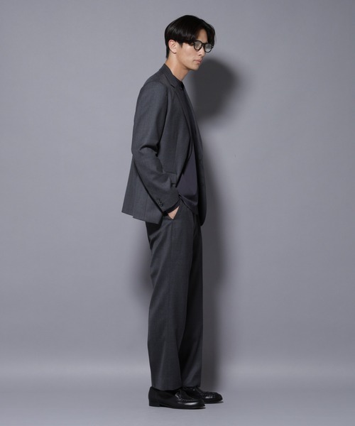 NANO universe(ナノユニバース)の「「N TROUSERS PREMIUM」RENU(R)洗えるサキソニーストレートパンツ(スラックス・メンズ・ダークネイビー/ダークグレー・S/M/L)」の7枚目の写真