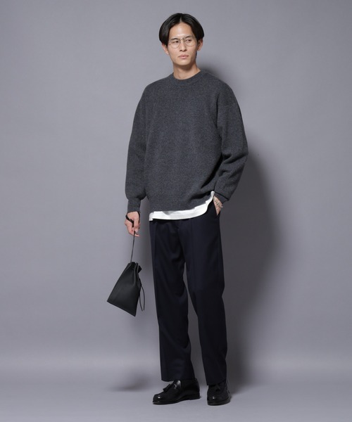 NANO universe(ナノユニバース)の「「N TROUSERS PREMIUM」RENU(R)洗えるサキソニーストレートパンツ(スラックス・メンズ・ダークネイビー/ダークグレー・S/M/L)」の11枚目の写真