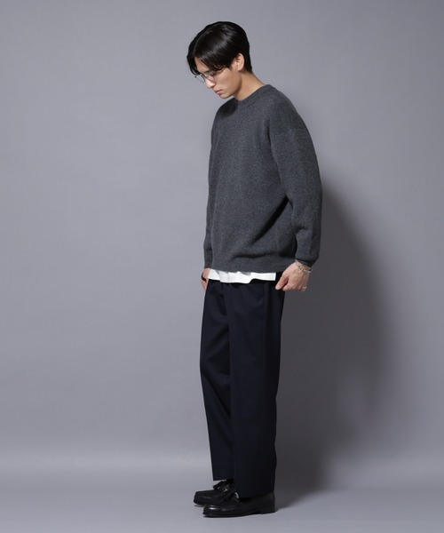 NANO universe(ナノユニバース)の「「N TROUSERS PREMIUM」RENU(R)洗えるサキソニーストレートパンツ(スラックス・メンズ・ダークネイビー/ダークグレー・S/M/L)」の14枚目の写真