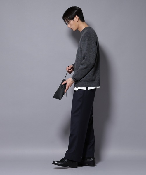 NANO universe(ナノユニバース)の「「N TROUSERS PREMIUM」RENU(R)洗えるサキソニーストレートパンツ(スラックス・メンズ・ダークネイビー/ダークグレー・S/M/L)」の15枚目の写真
