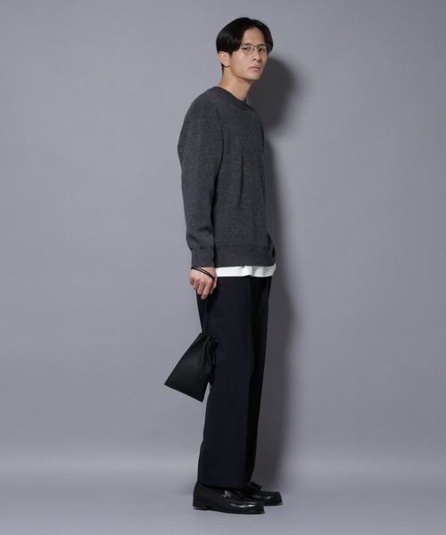 NANO universe(ナノユニバース)の「「N TROUSERS PREMIUM」RENU(R)洗えるサキソニーストレートパンツ(スラックス・メンズ・ダークネイビー/ダークグレー・S/M/L)」の12枚目の写真