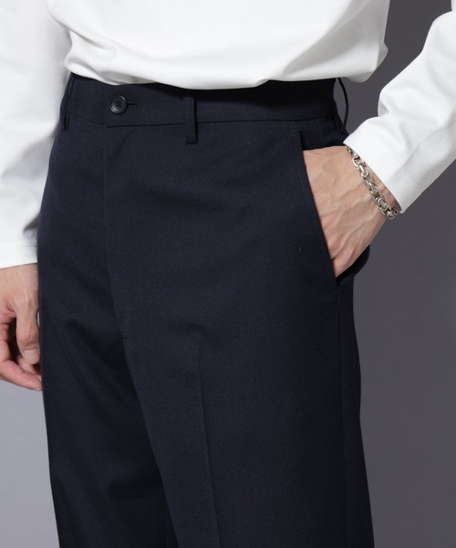 NANO universe(ナノユニバース)の「「N TROUSERS PREMIUM」RENU(R)洗えるサキソニーストレートパンツ(スラックス・メンズ・ダークネイビー/ダークグレー・S/M/L)」の20枚目の写真