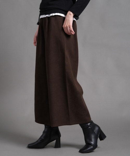 laurea（ラウレア）の「サンディングツイル共リボンクロプトワイドパンツ（その他パンツ・レディース・ブラウン/ブラック/カーキ/ダークグレー・M/L）」の3枚目の写真