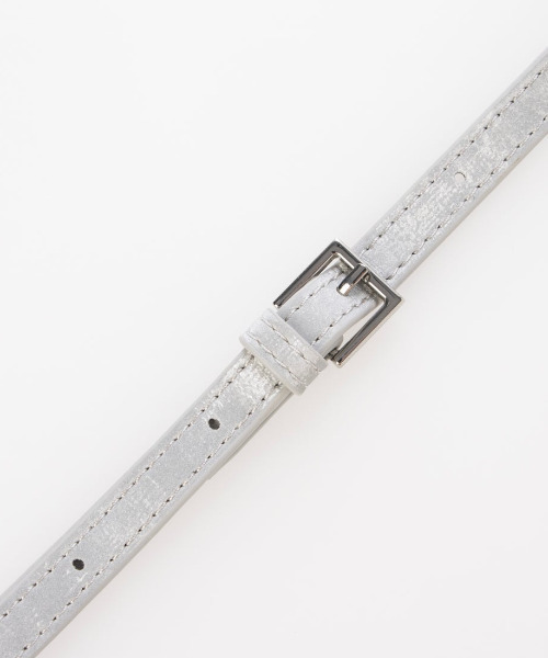 cache cache(カシュ カシュ)の「カシュカシュ cachecache / シルクサテン風合皮筒形ショルダー(ショルダーバッグ・レディース・ラベンダー/シルバー/ブラック・FREE)」の11枚目の写真