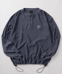 SlashDate（スラッシュデイト）の「【85】ピグメント加工 ワッフル ヘンリーネック ロングスリーブTシャツ（Tシャツ/カットソー・レディース）」
