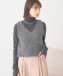 MIXカラーブークレニットビスチェ