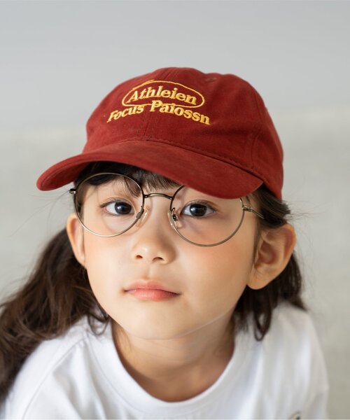 and D. petit main（アンドディープティマイン）の「刺繍入りツイルキャップ（キャップ・キッズ・ブラック/エンジ・54cm）」の3枚目の写真