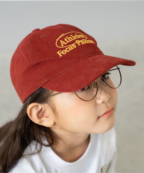 and D. petit main（アンドディープティマイン）の「刺繍入りツイルキャップ（キャップ・キッズ・ブラック/エンジ・54cm）」の4枚目の写真