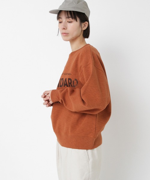 RNA-N(アールエヌエーエヌ)の「M2544 スラブスムースロゴプルオーバー(Tシャツ/カットソー・レディース・キナリ/オレンジ/杢グレー・FREE)」の17枚目の写真