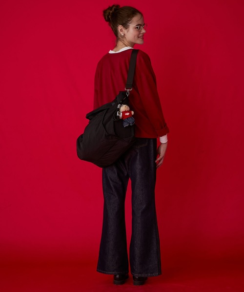 BONLECILL Marche（ボンルシールマルシェ）の「【BONLECILL Marche】《A4収納可能》2wayワイドショルダーバッグ／マザーズバッグ／ユーティリティバッグ（ショルダーバッグ・レディース・グレー/ホワイト/ブラック・FREE）」の18枚目の写真