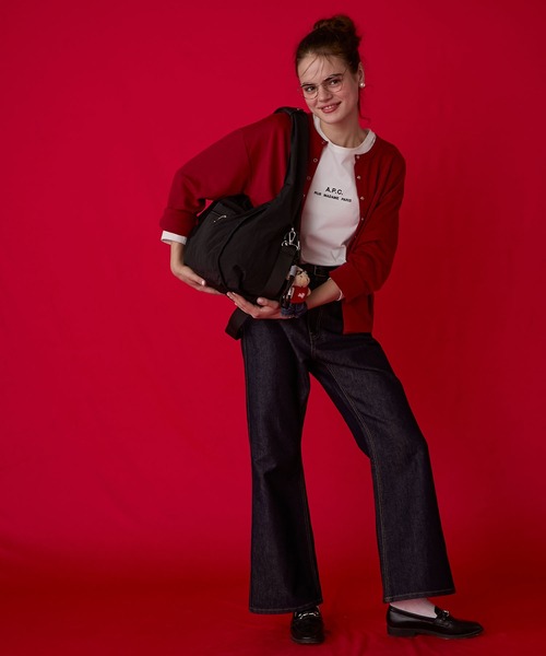 BONLECILL Marche（ボンルシールマルシェ）の「【BONLECILL Marche】《A4収納可能》2wayワイドショルダーバッグ／マザーズバッグ／ユーティリティバッグ（ショルダーバッグ・レディース・グレー/ホワイト/ブラック・FREE）」の20枚目の写真