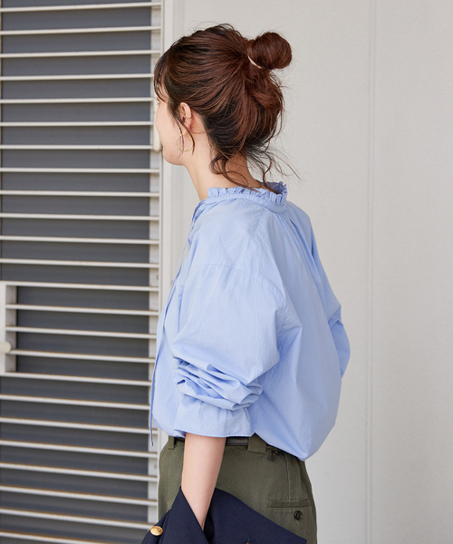 ウォッシャブル / フリルスキッパーブラウス（シャツ/ブラウス）｜B.C