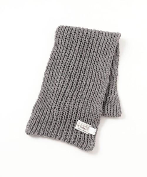 INVERALLAN（インバーアラン）の「INVERALLAN / Rib Scarf 3G（マフラー・メンズ・グレー/インディゴブルー・ONE SIZE）」の3枚目の写真
