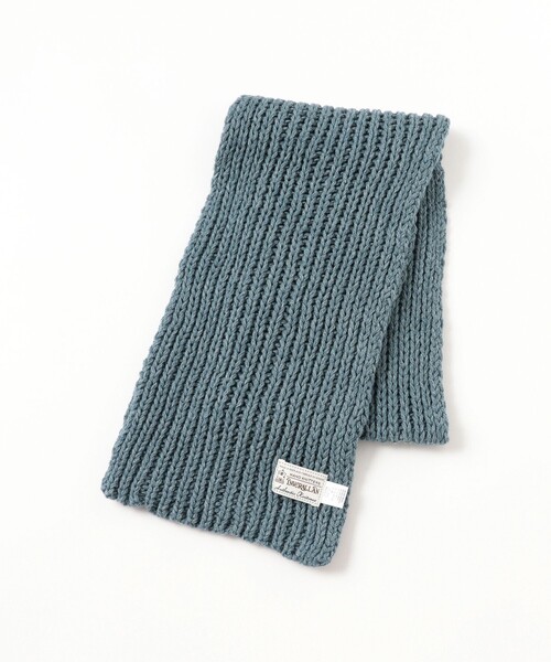 INVERALLAN（インバーアラン）の「INVERALLAN / Rib Scarf 3G（マフラー・メンズ・グレー/インディゴブルー・ONE SIZE）」の5枚目の写真