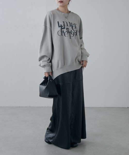 Lui's（ルイス）の「サテンレザーライクスカート（スカート・レディース・ライトグレー/ブラック・36/38）」の7枚目の写真