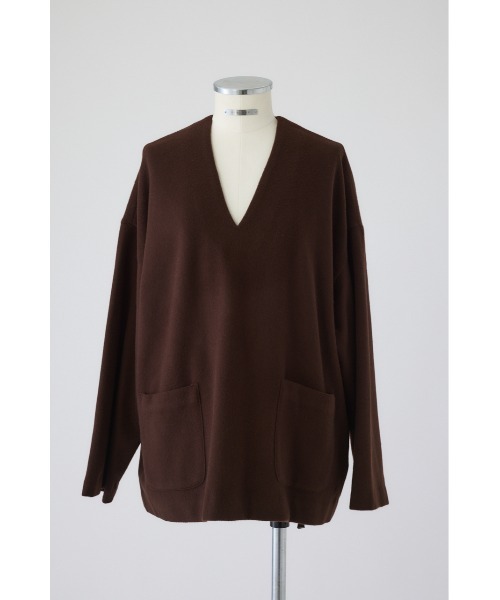 RIM.ARK（リムアーク）の「Lambs wool blend scarf tops ラムズ ウール