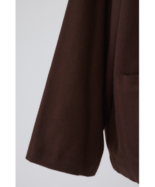 RIM.ARK（リムアーク）の「Lambs wool blend scarf tops ラムズ ウール