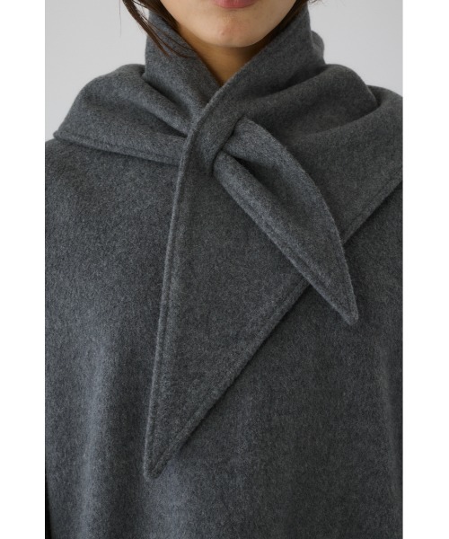 RIM.ARK（リムアーク）の「Lambs wool blend scarf tops ラムズ ウール