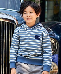 BeBe（ベベ）の「ミニウラケランダムボーダーフーディー(90~160cm)（パーカー・キッズ）」