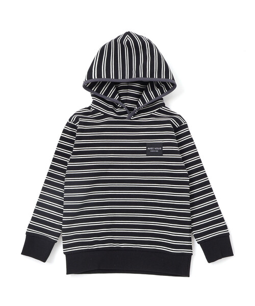 BeBe（ベベ）の「ミニウラケランダムボーダーフーディー（パーカー・キッズ・ブラック系その他/ブルー系その他・150cm/140cm/130cm/120cm）」の7枚目の写真