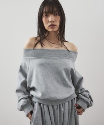 スウェット オフショルダー」に該当するトップス（グレー/灰色系