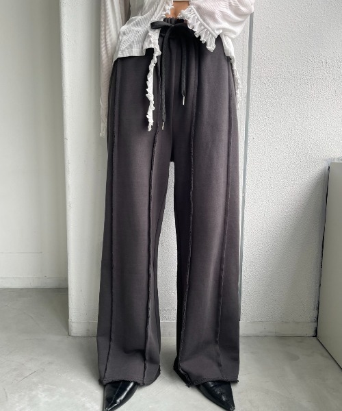 AIC.（エーアイシー）の「アウトシームスウェットパンツ（スウェットパンツ・レディース・グレー/ライトグレー/チャコールグレー・FREE）」の2枚目の写真