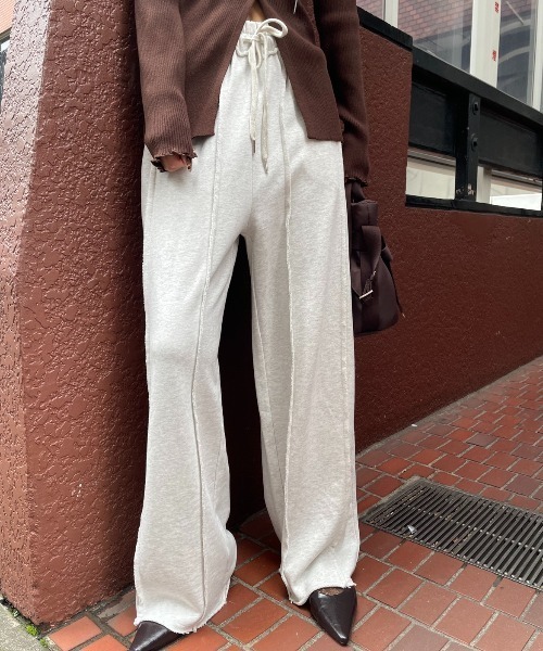 AIC.（エーアイシー）の「アウトシームスウェットパンツ（スウェットパンツ・レディース・グレー/ライトグレー/チャコールグレー・FREE）」の3枚目の写真