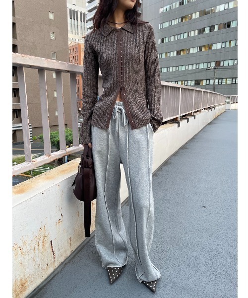 AIC.（エーアイシー）の「アウトシームスウェットパンツ（スウェットパンツ・レディース・グレー/ライトグレー/チャコールグレー・FREE）」の7枚目の写真