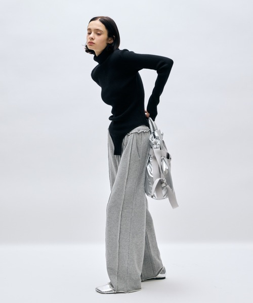 AIC.（エーアイシー）の「アウトシームスウェットパンツ（スウェットパンツ・レディース・グレー/ライトグレー/チャコールグレー・FREE）」の6枚目の写真