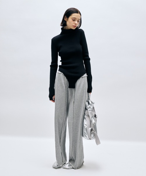 AIC.（エーアイシー）の「アウトシームスウェットパンツ（スウェットパンツ・レディース・グレー/ライトグレー/チャコールグレー・FREE）」の5枚目の写真