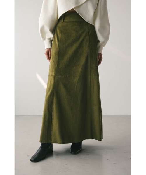 フェイクスウェードパネルフレアスカート（スカート）｜STYLEMIXER