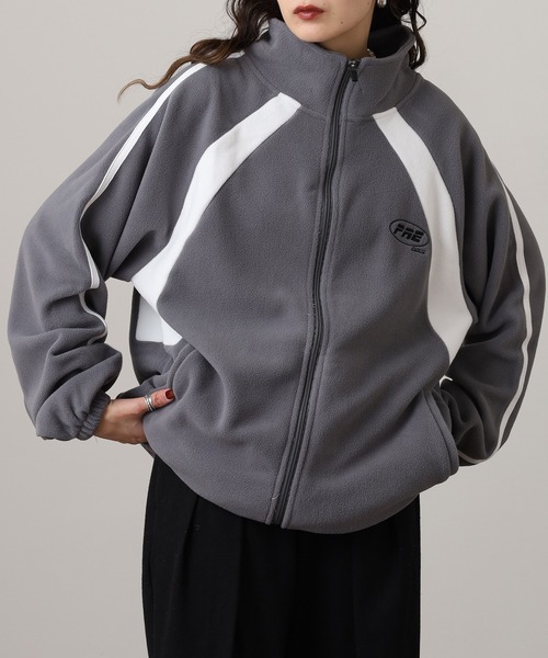 FUNALIVE(ファンアライブ)の「切替配色 ロゴ ワイド フリース ジャケット(ブルゾン・メンズ・ブラック/チャコールグレー/キャメル/アイボリー・M/LL/L)」の10枚目の写真