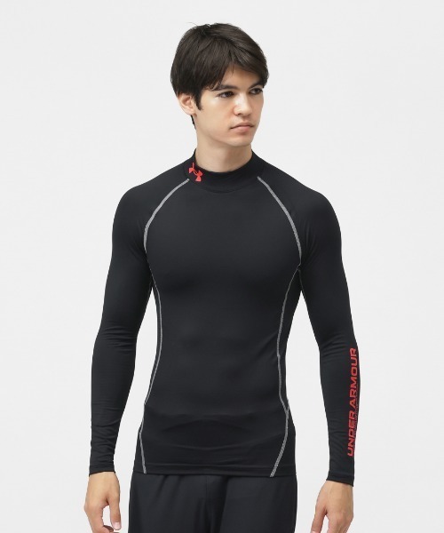 UNDER ARMOUR（アンダーアーマー）の「アンダーアーマー  UAコールドギアアーマー コンプレッション ノベルティ ロングスリーブ モックネック シャツ（シャツ/ブラウス・メンズ・ネイビー/ブラック・S/M/L/LL/3L）」の2枚目の写真