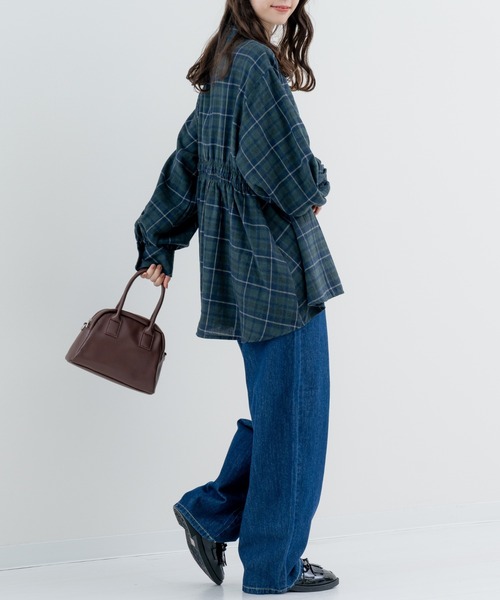 refinedworks（リファインドワークス）の「【refinedworks】季節感たっぷりの 起毛素材 × チェック柄ブラウス（シャツ/ブラウス・レディース・グレー/ブラック/アイボリー・FREE）」の20枚目の写真