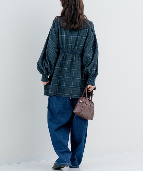 refinedworks（リファインドワークス）の「【refinedworks】季節感たっぷりの 起毛素材 × チェック柄ブラウス（シャツ/ブラウス・レディース・グレー/ブラック/アイボリー・FREE）」の21枚目の写真