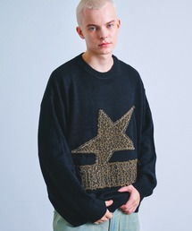 Revo.（レボ）の「Y2K スターパッチ ルーズニット プルオーバー（ニット/セーター）」