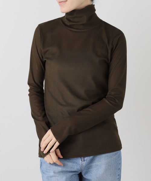 La TOTALITE(ラトータリテ)の「【洗える】フロックチュールスタンドプルオーバー(Tシャツ/カットソー・レディース・ブラック/ブラウン/サックスブルー・FREE)」の2枚目の写真