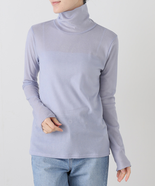 La TOTALITE(ラトータリテ)の「【洗える】フロックチュールスタンドプルオーバー(Tシャツ/カットソー・レディース・ブラック/ブラウン/サックスブルー・FREE)」の3枚目の写真