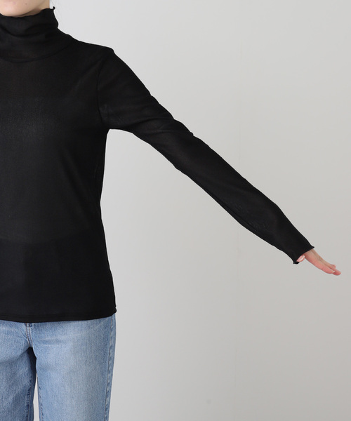 La TOTALITE(ラトータリテ)の「【洗える】フロックチュールスタンドプルオーバー(Tシャツ/カットソー・レディース・ブラック/ブラウン/サックスブルー・FREE)」の9枚目の写真